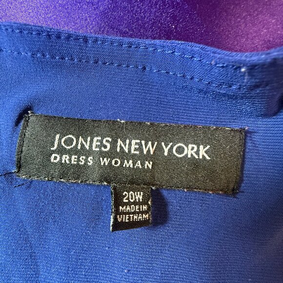 📌Jones New York Work-to- Weekend Soft Flowing Fabric Short Sleeves Midi Dress - Picture 14 of 16